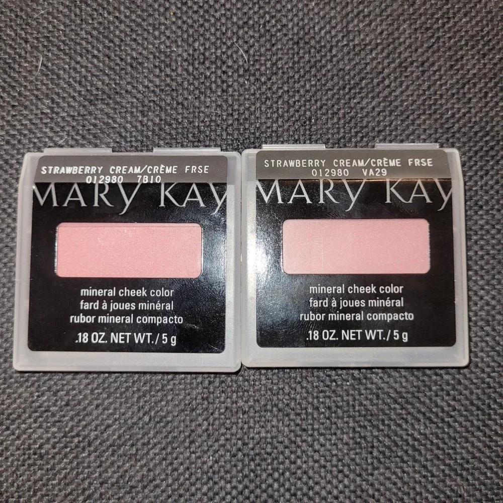 X2 Mary Kay Mineral Cheek Color Blush - Strawberry Cream #012980